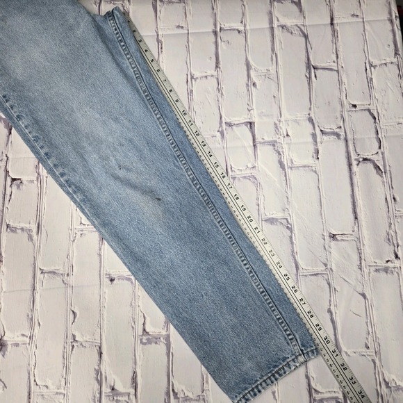 VTG 90s Levi's 550 Relaxed Tapered‎ Jeans Mens Sz 34x32 Faded Grunge Stained USA - Picture 15 of 16